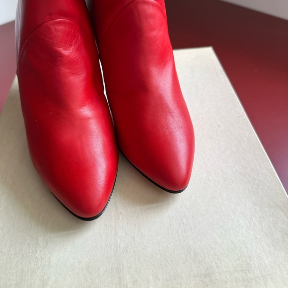 Size 7 1/2 Red Leather Boots! Never Worn! Perfect! - Picture 7 of 14